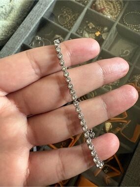 Swarovski Silver Crystal Line Bracelet